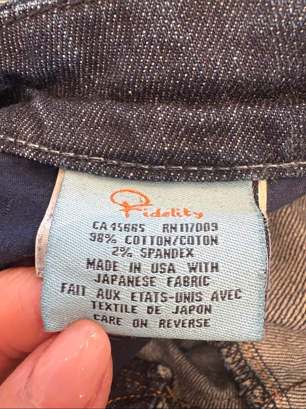 Fidelity Denim Hyacinth Low rise Trouser Jeans Dark Wash Size 26 worn vintage - Picture 7 of 13